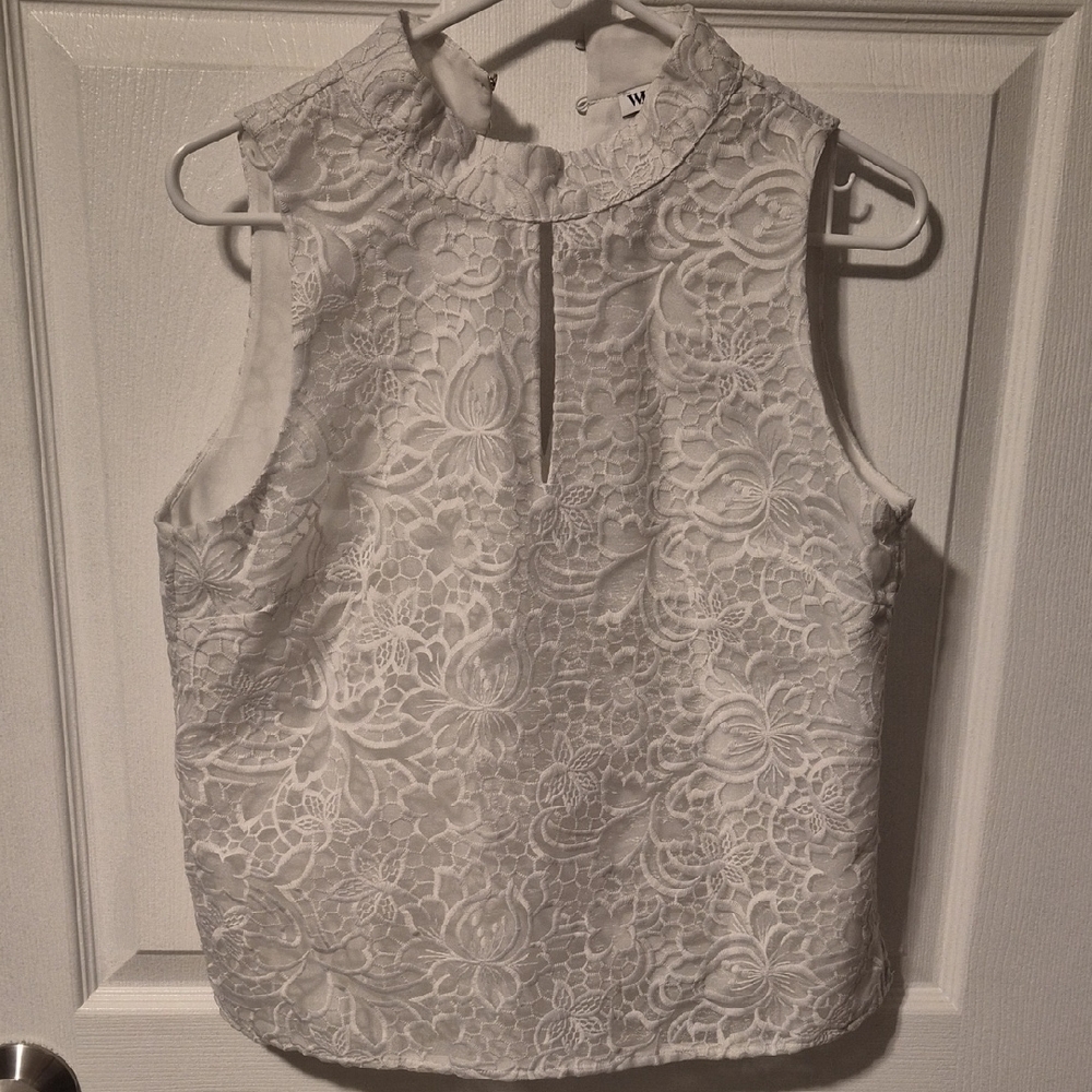 White House Black Market Floral Lace Blouse